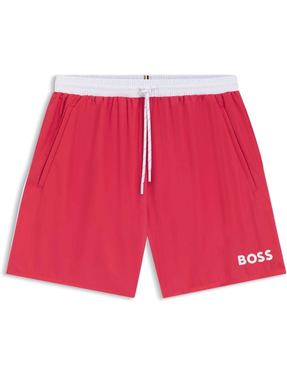 Boss Men's Coral Athletic Shorts with White Waistband